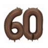 Balony foliowe Cyfra 60 - 86 cm - Mocca satynowe