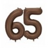 Balony foliowe Cyfra 65 - 86 cm - Mocca satynowe