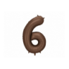 Balony foliowe Cyfra 65 - 86 cm - Mocca satynowe