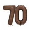 Balony foliowe Cyfra 70 - 86 cm - Mocca satynowe