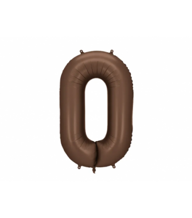 Balony foliowe Cyfra 70 - 86 cm - Mocca satynowe