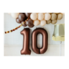 Balony foliowe Cyfra 70 - 86 cm - Mocca satynowe