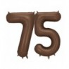 Balony foliowe Cyfra 75 - 86 cm - Mocca satynowe