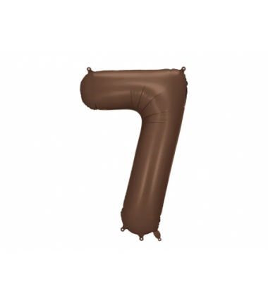 Balony foliowe Cyfra 75 - 86 cm - Mocca satynowe