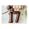 Balony foliowe Cyfra 75 - 86 cm - Mocca satynowe