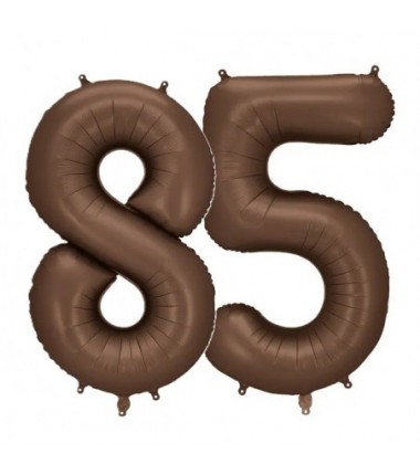 Balony foliowe Cyfra 85 - 86 cm - Mocca satynowe