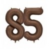 Balony foliowe Cyfra 85 - 86 cm - Mocca satynowe
