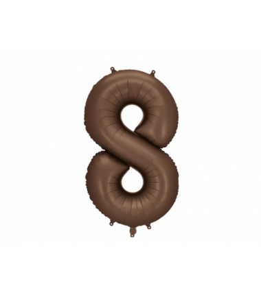 Balony foliowe Cyfra 85 - 86 cm - Mocca satynowe