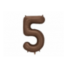 Balony foliowe Cyfra 85 - 86 cm - Mocca satynowe