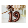 Balony foliowe Cyfra 95 - 86 cm - Mocca satynowe