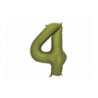 Balony foliowe Cyfra 45 - 86 cm - Oliwkowe matowe