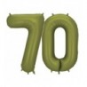 Balony foliowe Cyfra 70 - 86 cm - Oliwkowe matowe
