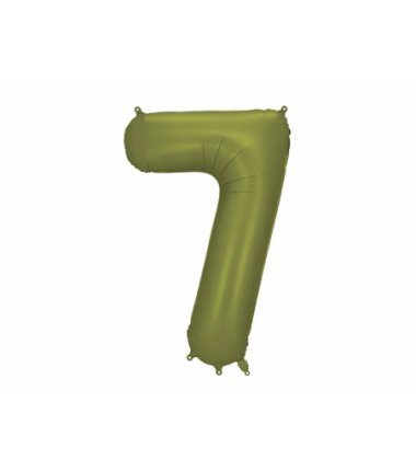 Balony foliowe Cyfra 70 - 86 cm - Oliwkowe matowe