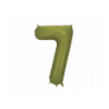 Balony foliowe Cyfra 70 - 86 cm - Oliwkowe matowe