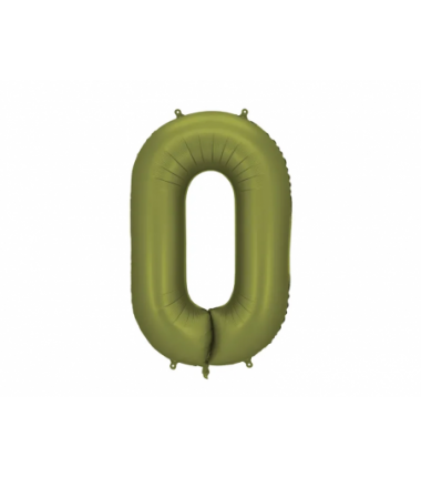 Balony foliowe Cyfra 70 - 86 cm - Oliwkowe matowe
