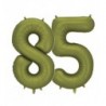 Balony foliowe Cyfra 85 - 86 cm - Oliwkowe matowe