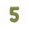 Balony foliowe Cyfra 85 - 86 cm - Oliwkowe matowe