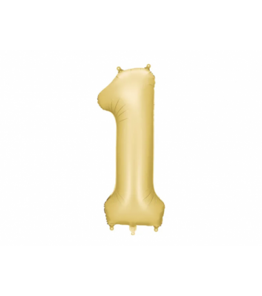 Balony foliowe Cyfra 18 - 86 cm - Złote satynowe