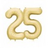 Balony foliowe Cyfra 25 - 86 cm - Złote satynowe