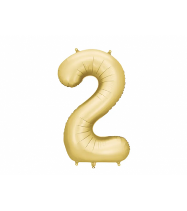 Balony foliowe Cyfra 25 - 86 cm - Złote satynowe