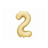 Balony foliowe Cyfra 25 - 86 cm - Złote satynowe