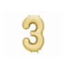 Balony foliowe Cyfra 35 - 86 cm - Złote satynowe