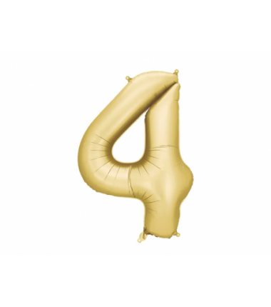 Balony foliowe Cyfra 40 - 86 cm - Złote satynowe