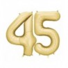 Balony foliowe Cyfra 45 - 86 cm - Złote satynowe