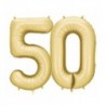 Balony foliowe Cyfra 50 - 86 cm - Złote satynowe