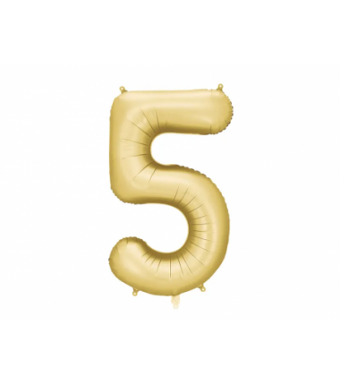 Balony foliowe Cyfra 50 - 86 cm - Złote satynowe