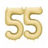 Balony foliowe Cyfra 55 - 86 cm - Złote satynowe