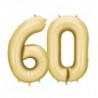 Balony foliowe Cyfra 60 - 86 cm - Złote satynowe