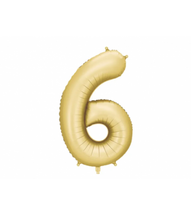 Balony foliowe Cyfra 60 - 86 cm - Złote satynowe