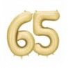 Balony foliowe Cyfra 65 - 86 cm - Złote satynowe