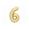 Balony foliowe Cyfra 65 - 86 cm - Złote satynowe
