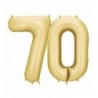 Balony foliowe Cyfra 70 - 86 cm - Złote satynowe
