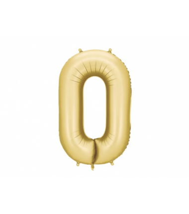 Balony foliowe Cyfra 70 - 86 cm - Złote satynowe