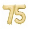 Balony foliowe Cyfra 75 - 86 cm - Złote satynowe