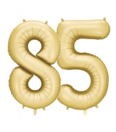 Balony foliowe Cyfra 85 - 86 cm - Złote satynowe