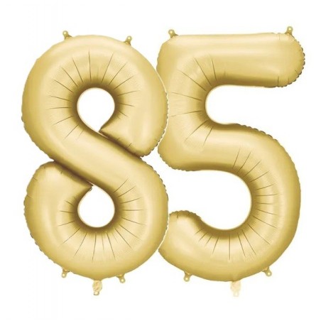 Balony foliowe Cyfra 85 - 86 cm - Złote satynowe