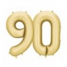 Balony foliowe Cyfra 90 - 86 cm - Złote satynowe