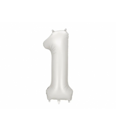 Balony foliowe Cyfra 18 - 86 cm - Srebrne satynowe