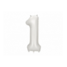 Balony foliowe Cyfra 18 - 86 cm - Srebrne satynowe