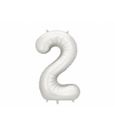 Balony foliowe Cyfra 20 - 86 cm - Srebrne satynowe