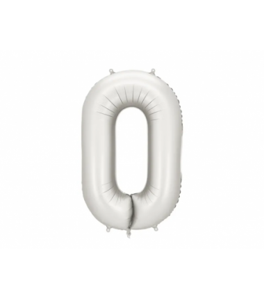 Balony foliowe Cyfra 20 - 86 cm - Srebrne satynowe