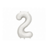 Balony foliowe Cyfra 25 - 86 cm - Srebrne satynowe