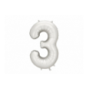Balony foliowe Cyfra 30 - 86 cm - Srebrne satynowe