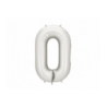 Balony foliowe Cyfra 30 - 86 cm - Srebrne satynowe
