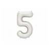 Balony foliowe Cyfra 50 - 86 cm - Srebrne satynowe