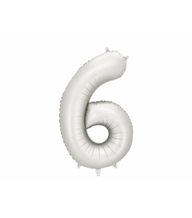 Balony foliowe Cyfra 60 - 86 cm - Srebrne satynowe
